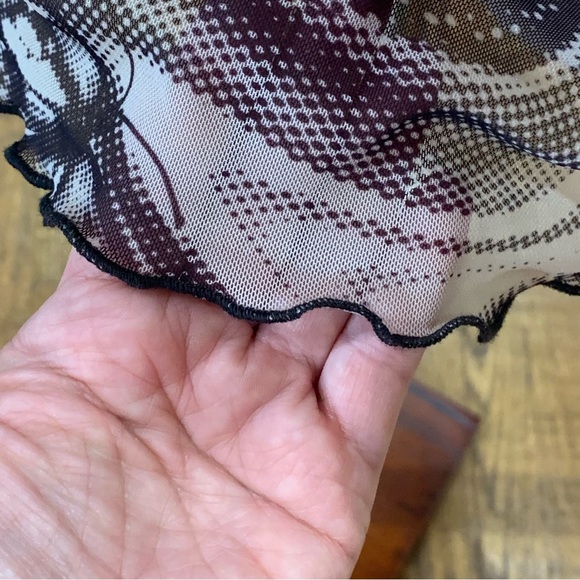 URBAN OUTFITTERS Sheer Mesh Mock Neck Mini Dress Butterfly Print Size XS - Picture 4 of 14